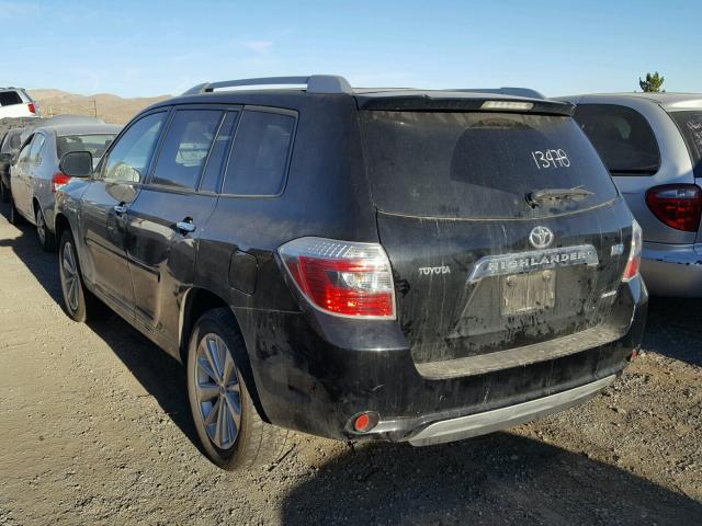 JTEEW44A082006388 - 2008 TOYOTA HIGHLANDER BLACK photo 3