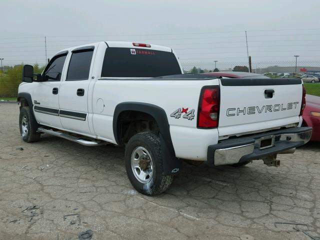 1GCHK23D67F193334 - 2007 CHEVROLET SILVERADO WHITE photo 3