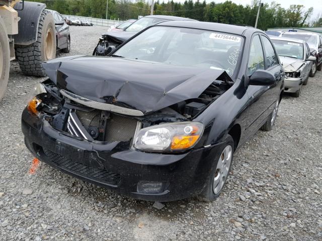 KNAFE221695625447 - 2009 KIA SPECTRA EX BLACK photo 2