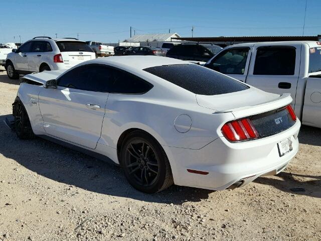 1FA6P8CF2F5389097 - 2015 FORD MUSTANG GT WHITE photo 3