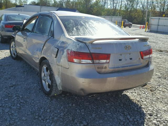 5NPEU46F16H007824 - 2006 HYUNDAI SONATA GLS GOLD photo 3