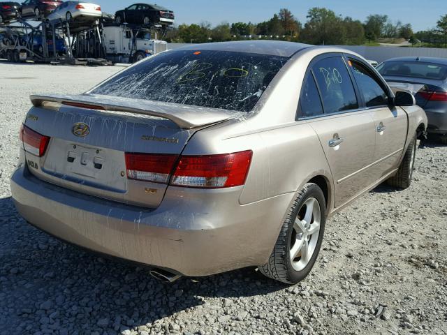 5NPEU46F16H007824 - 2006 HYUNDAI SONATA GLS GOLD photo 4