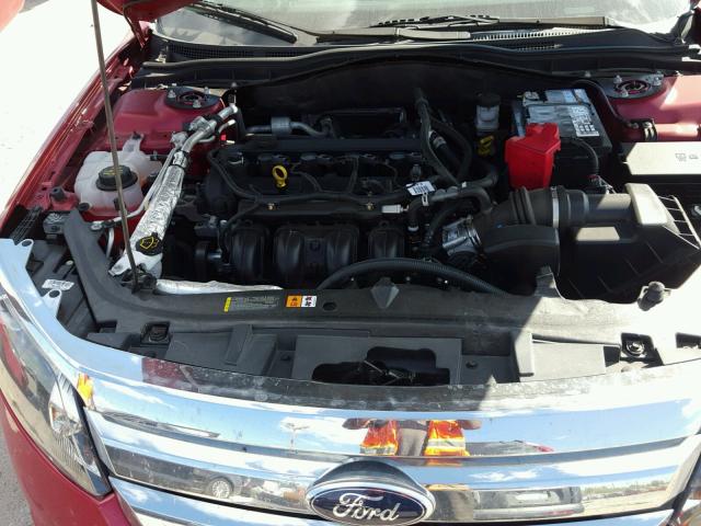 3FAHP0GA4CR269223 - 2012 FORD FUSION S RED photo 7