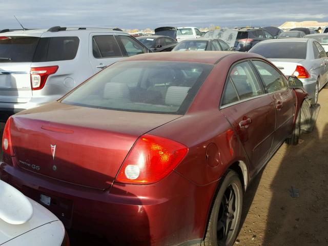 1G2ZG57B784189357 - 2008 PONTIAC G6 BASE RED photo 4