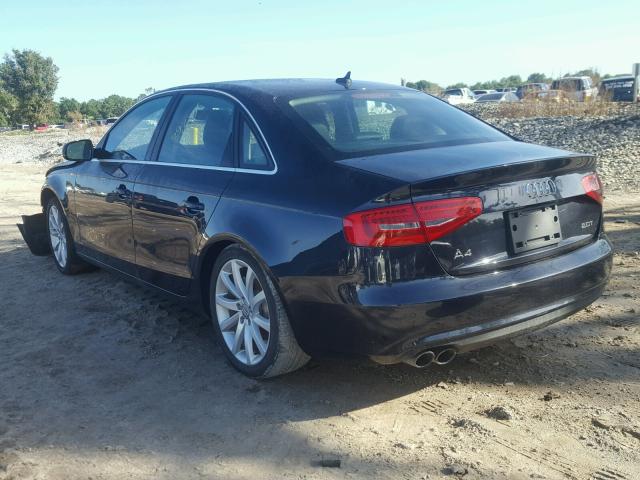 WAUEFAFL6DN014583 - 2013 AUDI A4 BLUE photo 3