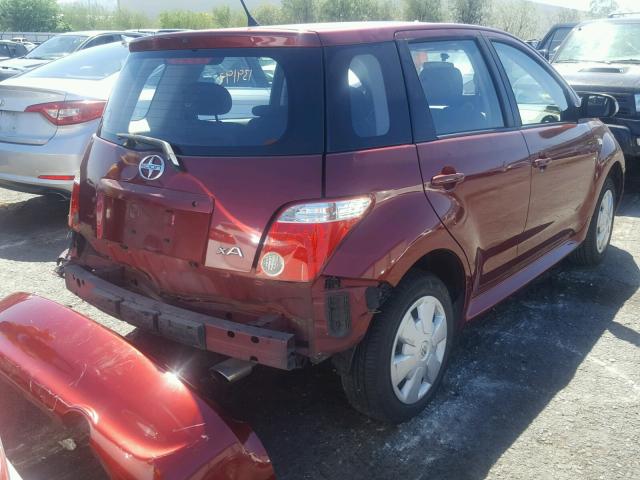 JTKKT624965021212 - 2006 TOYOTA SCION XA მუქწითელი ფოტო 4