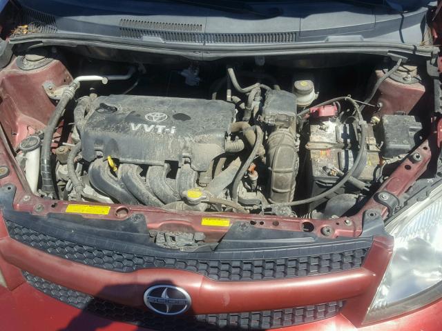 JTKKT624965021212 - 2006 TOYOTA SCION XA მუქწითელი ფოტო 7