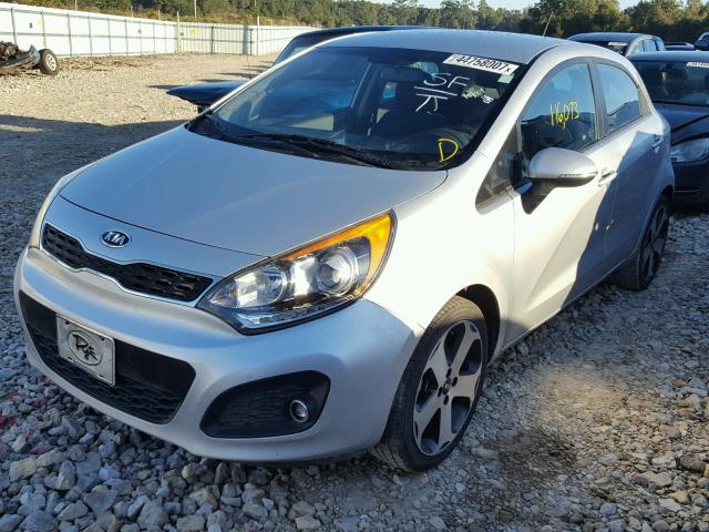 KNADN5A37C6091968 - 2012 KIA RIO EX SILVER photo 2