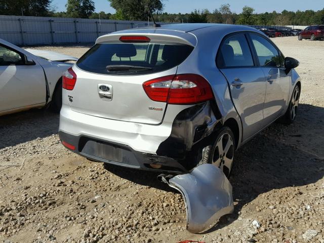 KNADN5A37C6091968 - 2012 KIA RIO EX SILVER photo 4