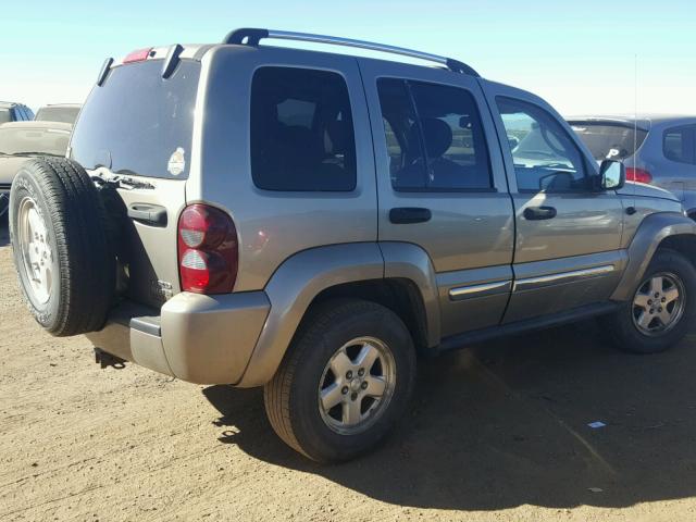 1J4GL58566W237210 - 2006 JEEP LIBERTY TAN photo 4