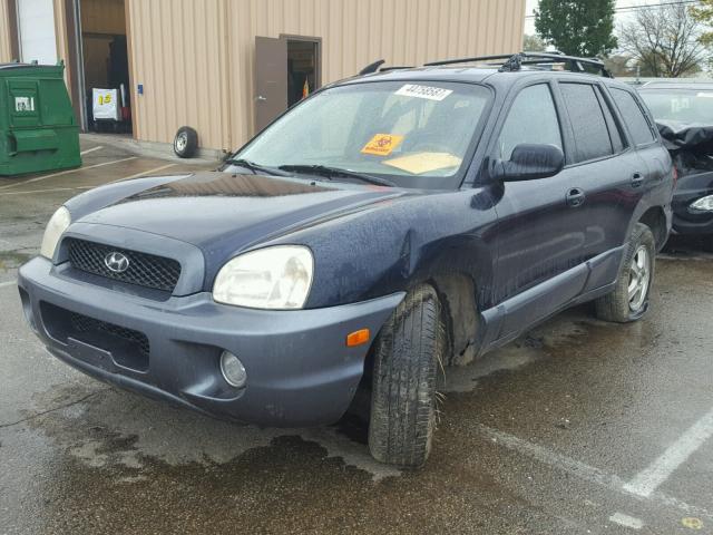 KM8SC73D44U604636 - 2004 HYUNDAI SANTA FE G BLUE photo 2