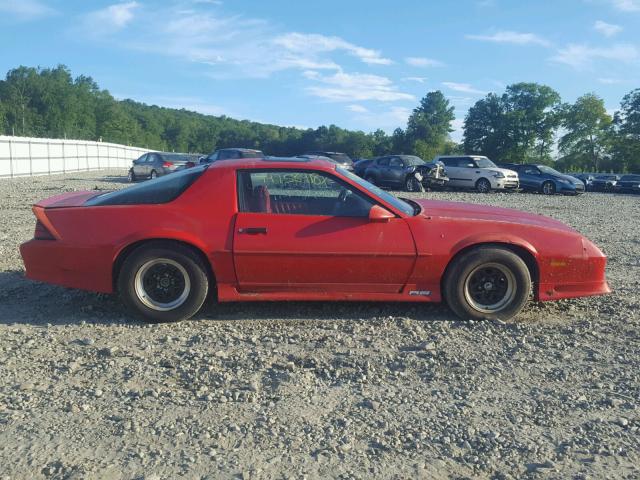 1G1FP23TXML158656 - 1991 CHEVROLET CAMARO RS RED photo 9