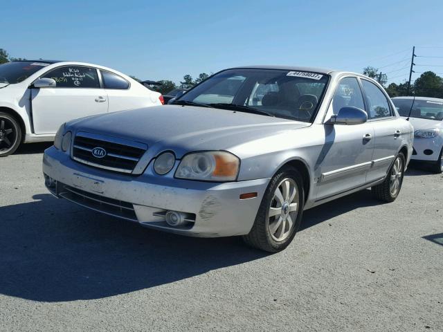 KNAGD128745308056 - 2004 KIA OPTIMA LX GRAY photo 2