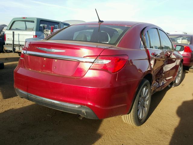 1C3CCBBB2CN129643 - 2012 CHRYSLER 200 TOURIN RED photo 4