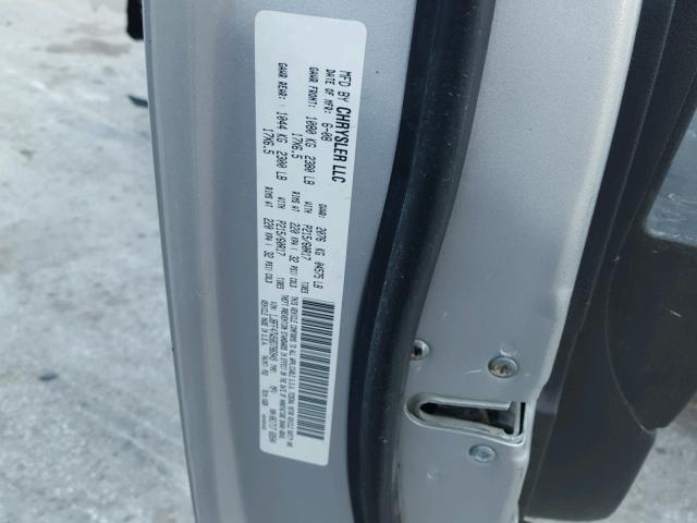 1J8FF47W58D786949 - 2008 JEEP COMPASS SP ვერცხლისფერი ფოტო 10