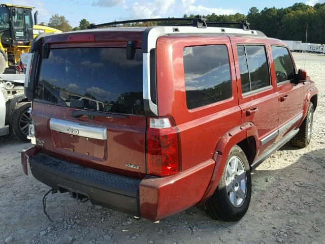 1J8HG68207C536889 - 2007 JEEP COMMANDER RED photo 4