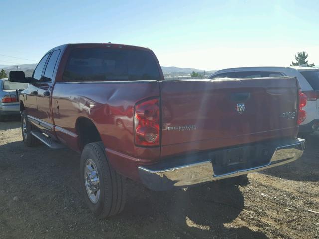 1D7KS28C47J509600 - 2007 DODGE RAM 2500 S BURGUNDY photo 3