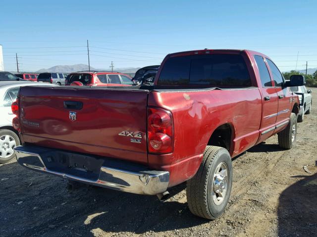 1D7KS28C47J509600 - 2007 DODGE RAM 2500 S BURGUNDY photo 4