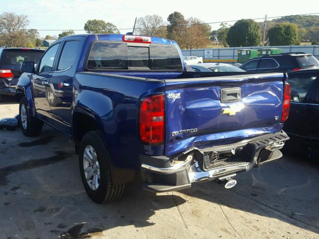 1GCGSCE32G1167669 - 2016 CHEVROLET COLORADO L BLUE photo 3