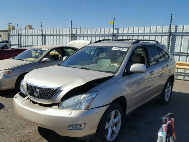 2T2GK31U77C020317 - 2007 LEXUS RX 350 GOLD photo 2