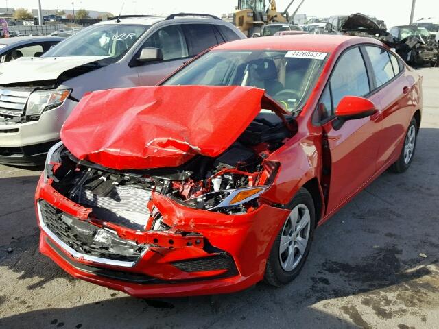 1G1BC5SM3H7275970 - 2017 CHEVROLET CRUZE LS RED photo 2