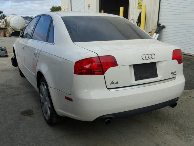 WAUDF78E46A216328 - 2006 AUDI A4 2.0T QU WHITE photo 3