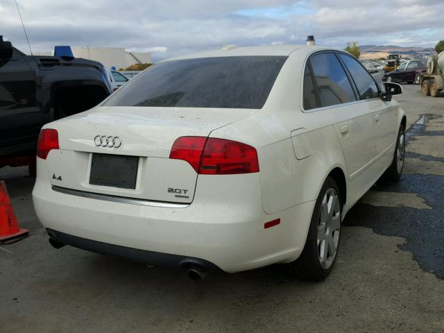 WAUDF78E46A216328 - 2006 AUDI A4 2.0T QU WHITE photo 4