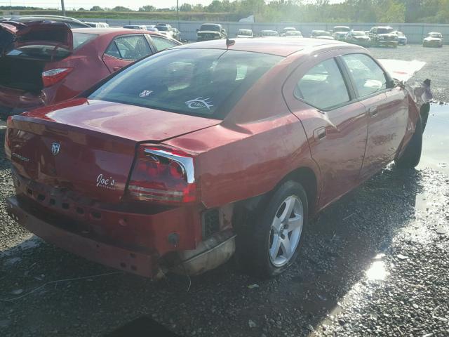 2B3KA43G38H285761 - 2008 DODGE CHARGER RED photo 4