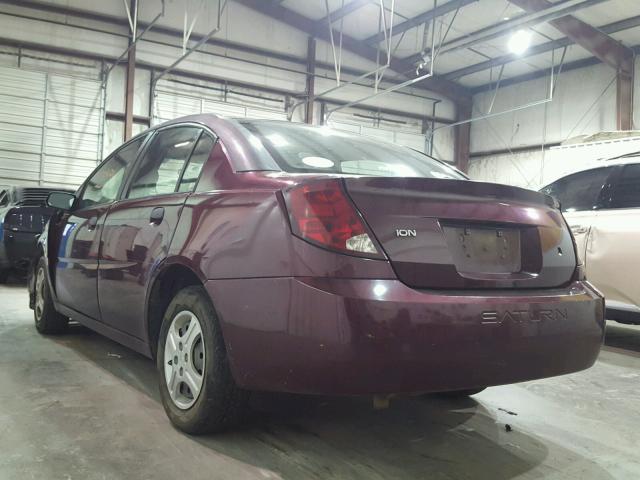 1G8AF52F63Z147273 - 2003 SATURN ION LEVEL MAROON photo 3