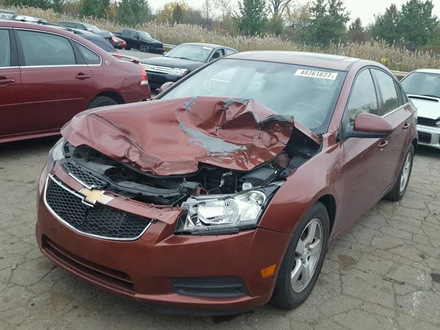 1G1PF5SC9C7214166 - 2012 CHEVROLET CRUZE LT RED photo 2