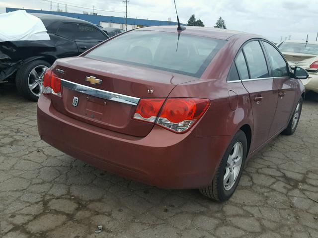 1G1PF5SC9C7214166 - 2012 CHEVROLET CRUZE LT RED photo 4