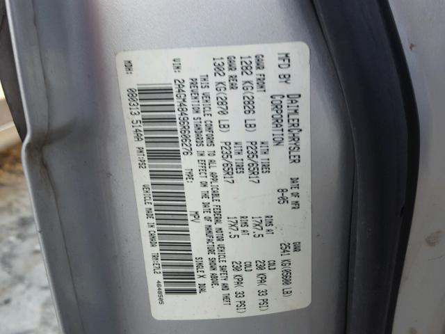 2A4GM48496R606276 - 2006 CHRYSLER PACIFICA SILVER photo 10