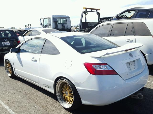 2HGFG21548H705078 - 2008 HONDA CIVIC SI WHITE photo 3