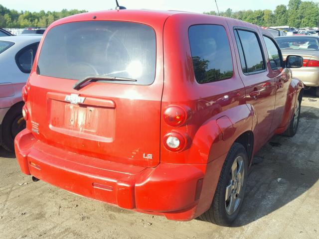 3GNCA13D18S659571 - 2008 CHEVROLET HHR LS RED photo 4