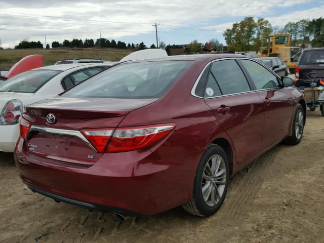 4T1BF1FK7GU522743 - 2016 TOYOTA CAMRY LE RED photo 4