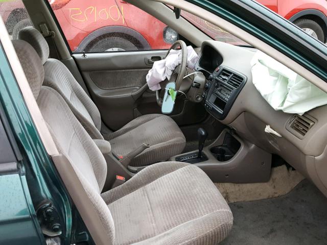 2HGEJ6615XH541378 - 1999 HONDA CIVIC BASE 绿色 照片 5