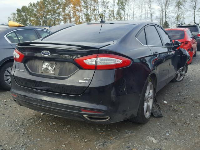 3FA6P0T91GR343285 - 2016 FORD FUSION SE BLACK photo 4