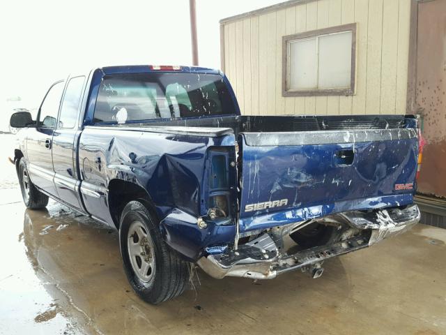 2GTEC19V821178800 - 2002 GMC NEW SIERRA BLUE photo 3