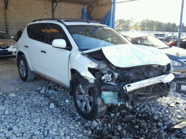 JN8AZ08T27W529339 - 2007 NISSAN MURANO WHITE photo 1