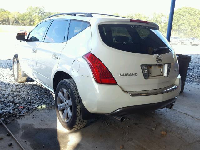 JN8AZ08T27W529339 - 2007 NISSAN MURANO WHITE photo 3