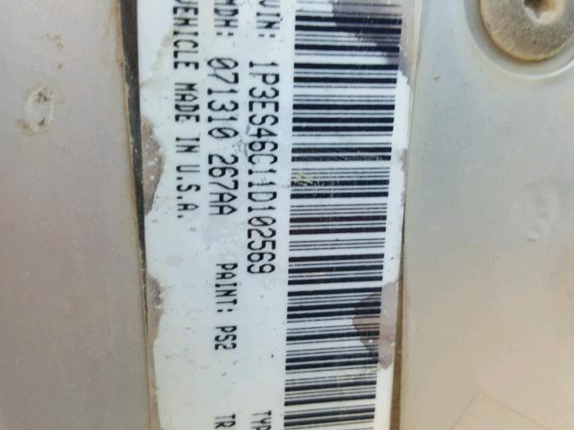 1P3ES46C11D102569 - 2001 PLYMOUTH NEON BASE 银色 照片 10