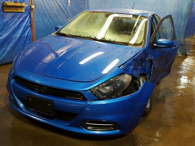 1C3CDFBBXGD564054 - 2016 DODGE DART BLUE photo 2