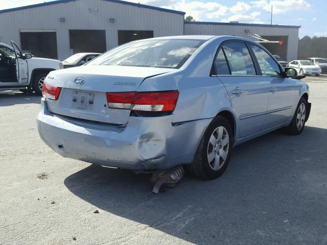 5NPET46C07H234450 - 2007 HYUNDAI SONATA GLS SILVER photo 4