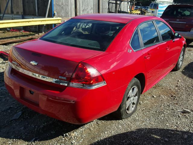 2G1WT57K891210832 - 2009 CHEVROLET IMPALA 红色 照片 4