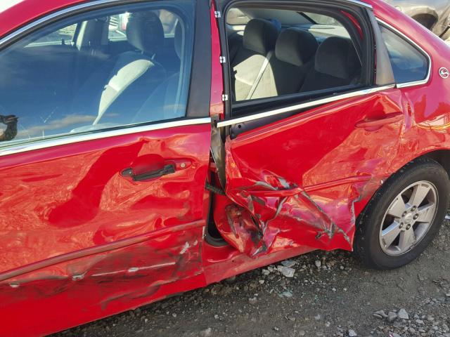 2G1WT57K891210832 - 2009 CHEVROLET IMPALA 红色 照片 9