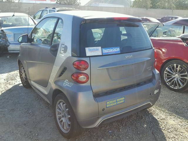 WMEEJ9AA8DK673192 - 2013 SMART FORTWO ELE 灰色 照片 3