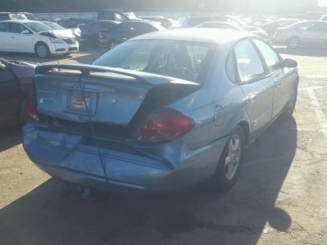 1FAFP53U46A181159 - 2006 FORD TAURUS SE BLUE photo 4