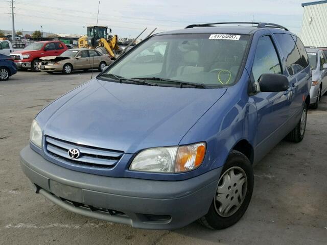 4T3ZF19C73U542558 - 2003 TOYOTA SIENNA BLUE photo 2