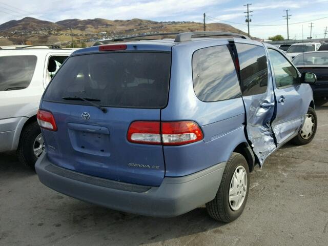 4T3ZF19C73U542558 - 2003 TOYOTA SIENNA BLUE photo 4