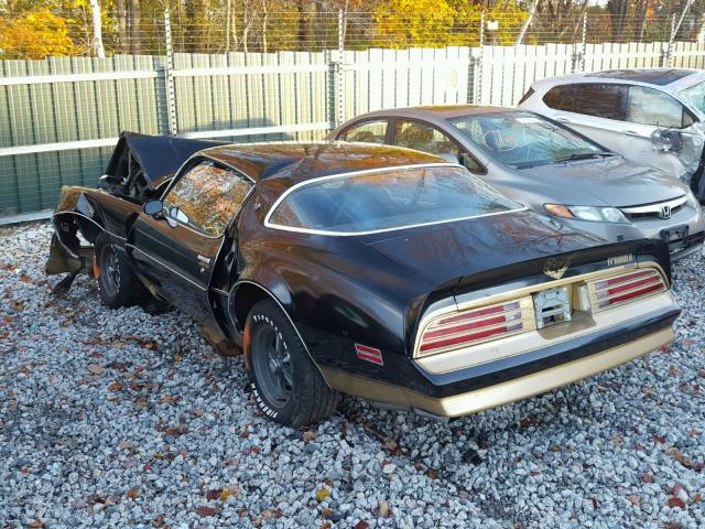 2U87U7N219887 - 1977 PONTIAC FIREBIRD BLACK photo 3